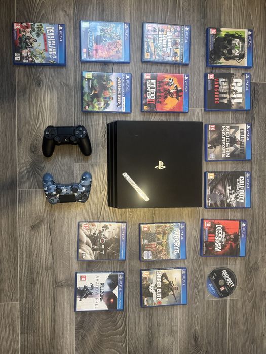 PlayStation 4 Pro 1 T+ Pachet de Jocuri de Top