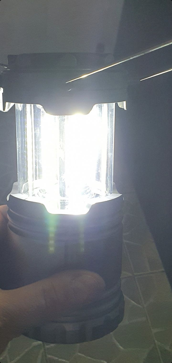 Lampa, Lanterna Felinar led  Pescuit Camping 3 lampi led , 9w nou
