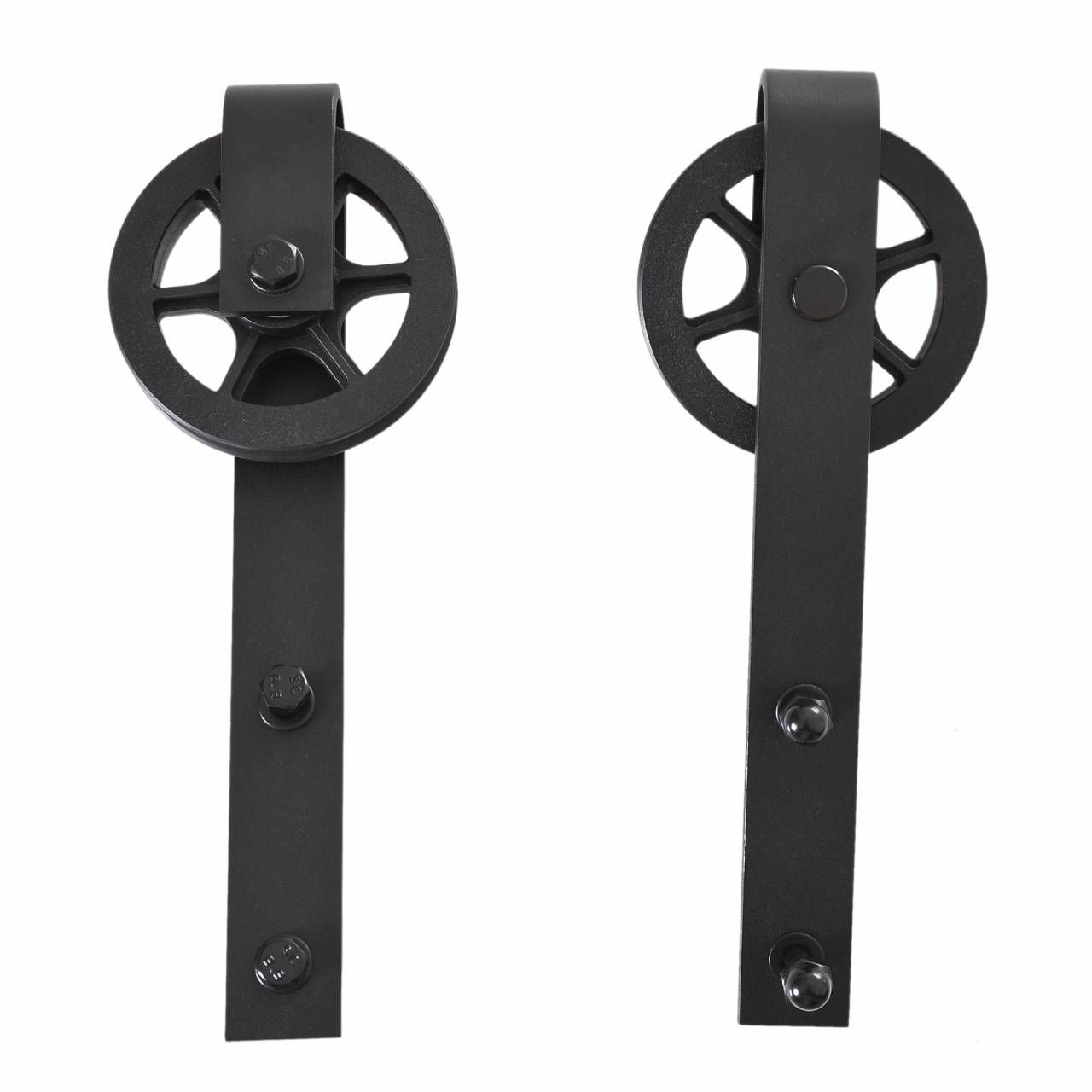 Homcom set accesorii sina pentru usi glisante, negru | Aosom Ro