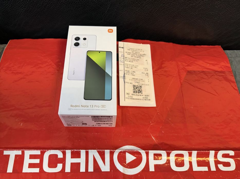 КАТО НОВ 256GB Redmi Note 13 Pro Гаранция Technopolis '26 Purple Лилав