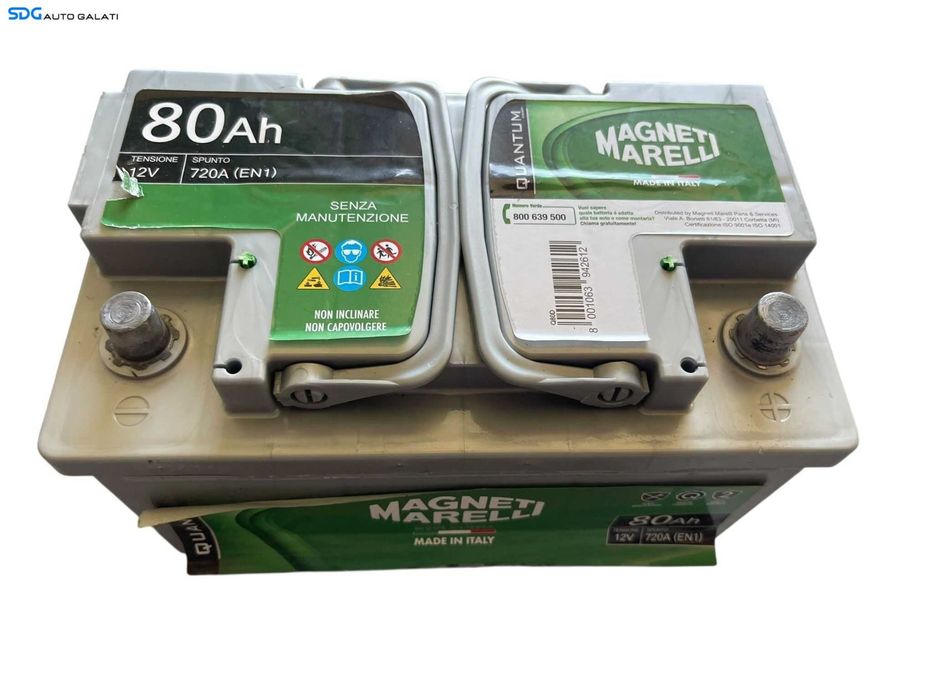 Baterie Acumulator Auto 80AH 720A Magneti Marelli Volkswagen Audi Seat Skoda Ford Opel Toyota BMW Mercedes Renault Peugeot Dacia B4556]