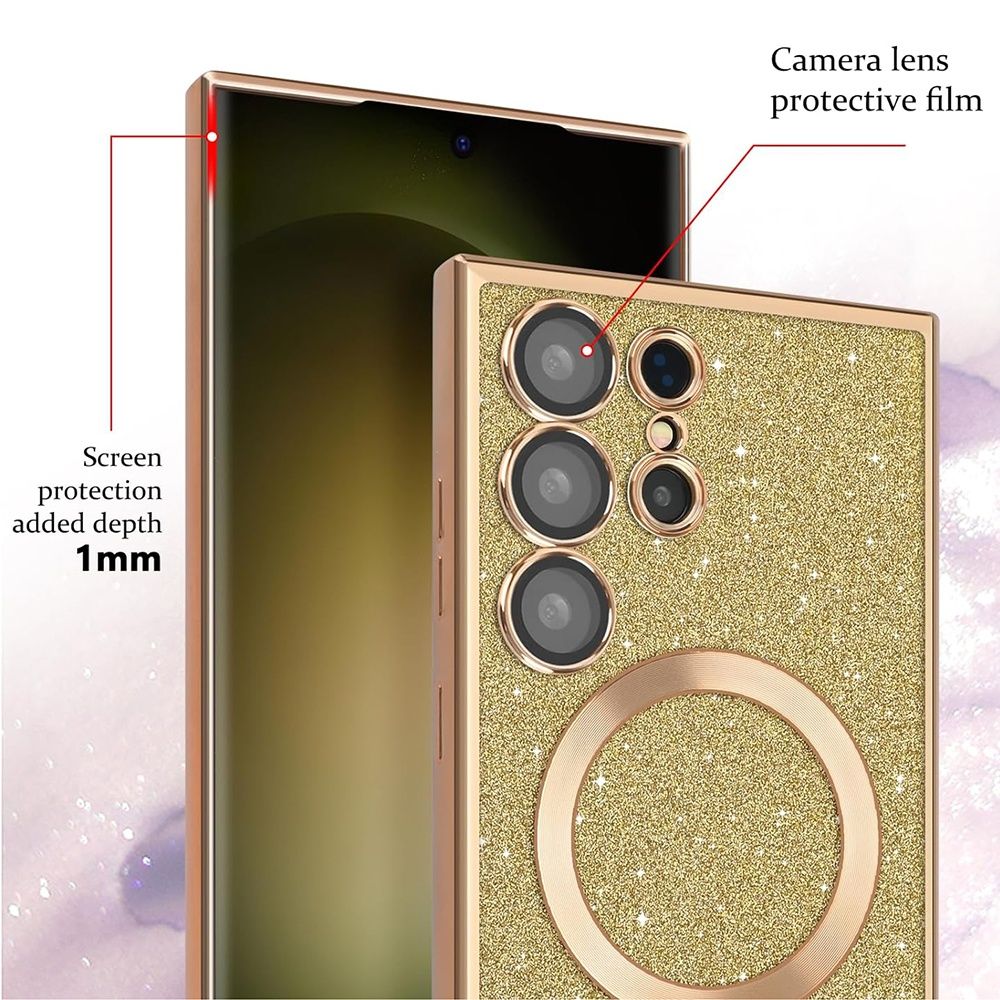 Samsung Galaxy S25 Ultra S25+ S25/ Glitter MagSafe Лукс силиконов кейс
