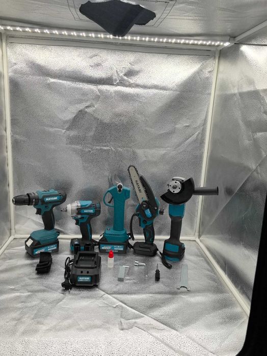 Set Profesional 5 in 1 cu Acumulatori Brushless 88V