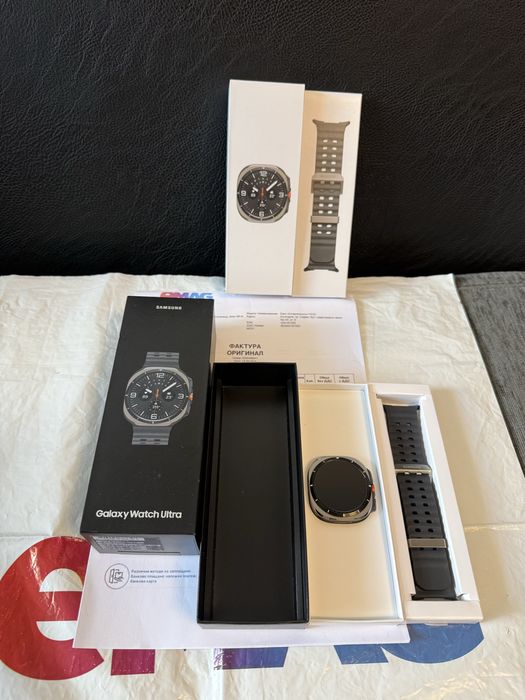 КАТО НОВ 47mm Samsung Watch Ultra Emag Гаранция 2027 Titanium Silver