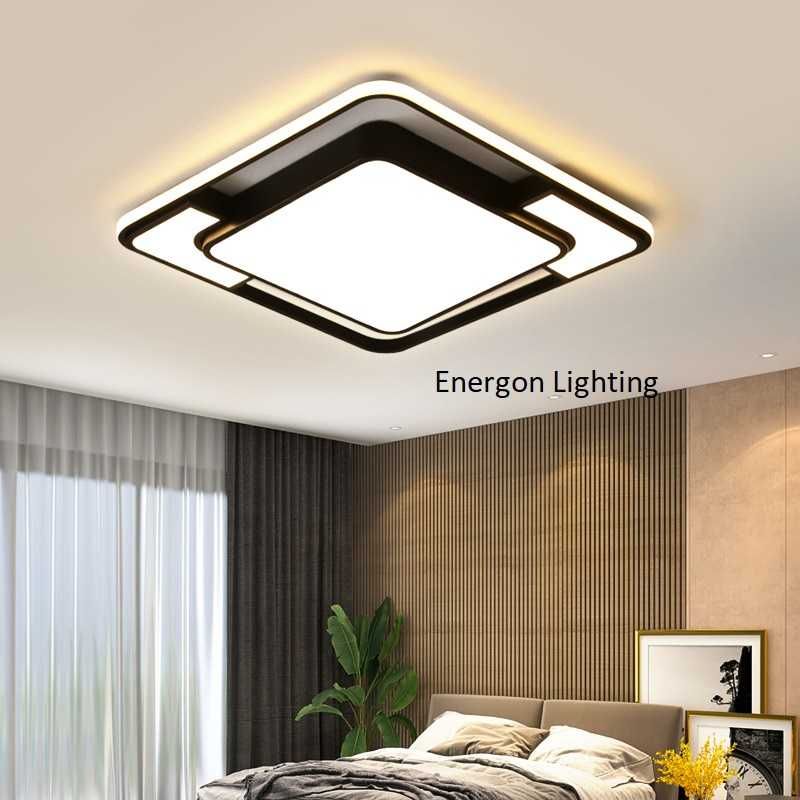 Луксозна LED лампа висок клас плафон димируема три цвята Интериор