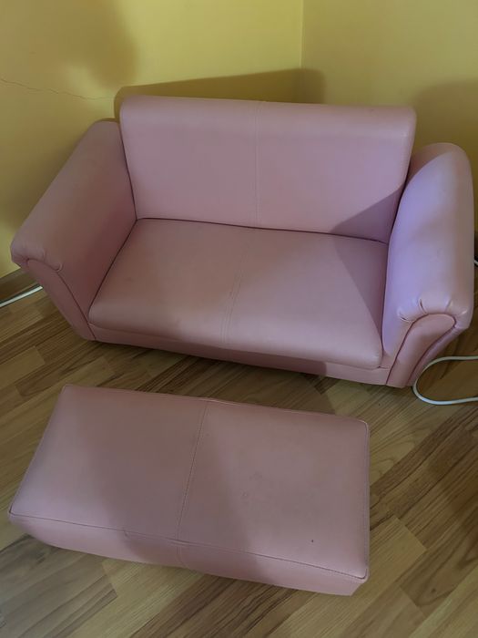 Canapea si scaun pentru copii roz