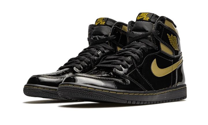 Jordan 1 Retro High Black Metallic Gold Dark Og Nike