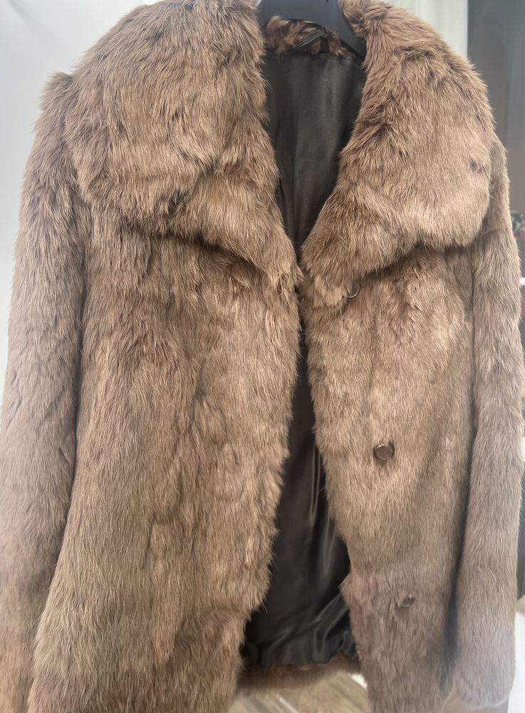 Кожено палто от лисица - S размер