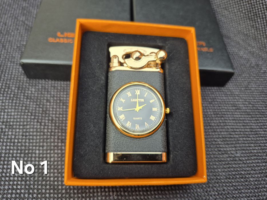 Запалка с часовник в подаръчна кутия,6 цвята