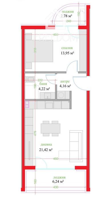 Продава се Двустаен апартамент в Варна, Трошево - 78 кв.м за 1988 €/кв.м - Снимка #8