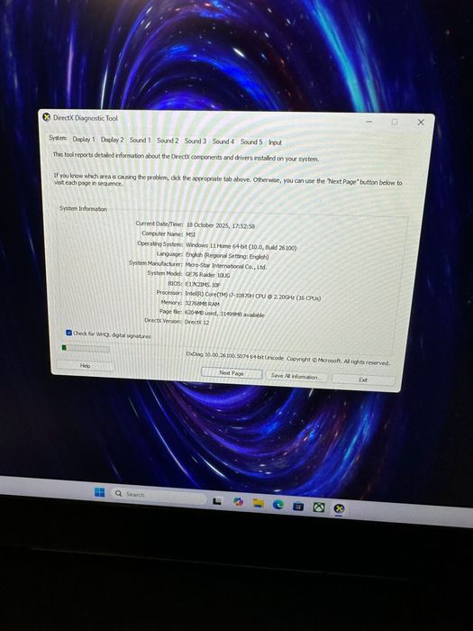 Laptop Gaming MSI GE76 10UG , RTX 3070 , I7 , Impecabil ca nou !