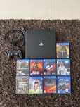 PS4 pro 1tb + maneta + jocuri