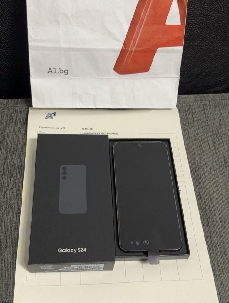 KATO HOB 128GB Samsung S24 Гаранция A1 2026 г. Onyx Black / Черен