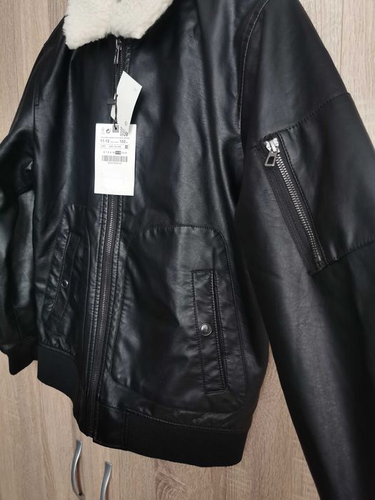 Кожено яке за момче Zara ръст 152/ дамско размер С