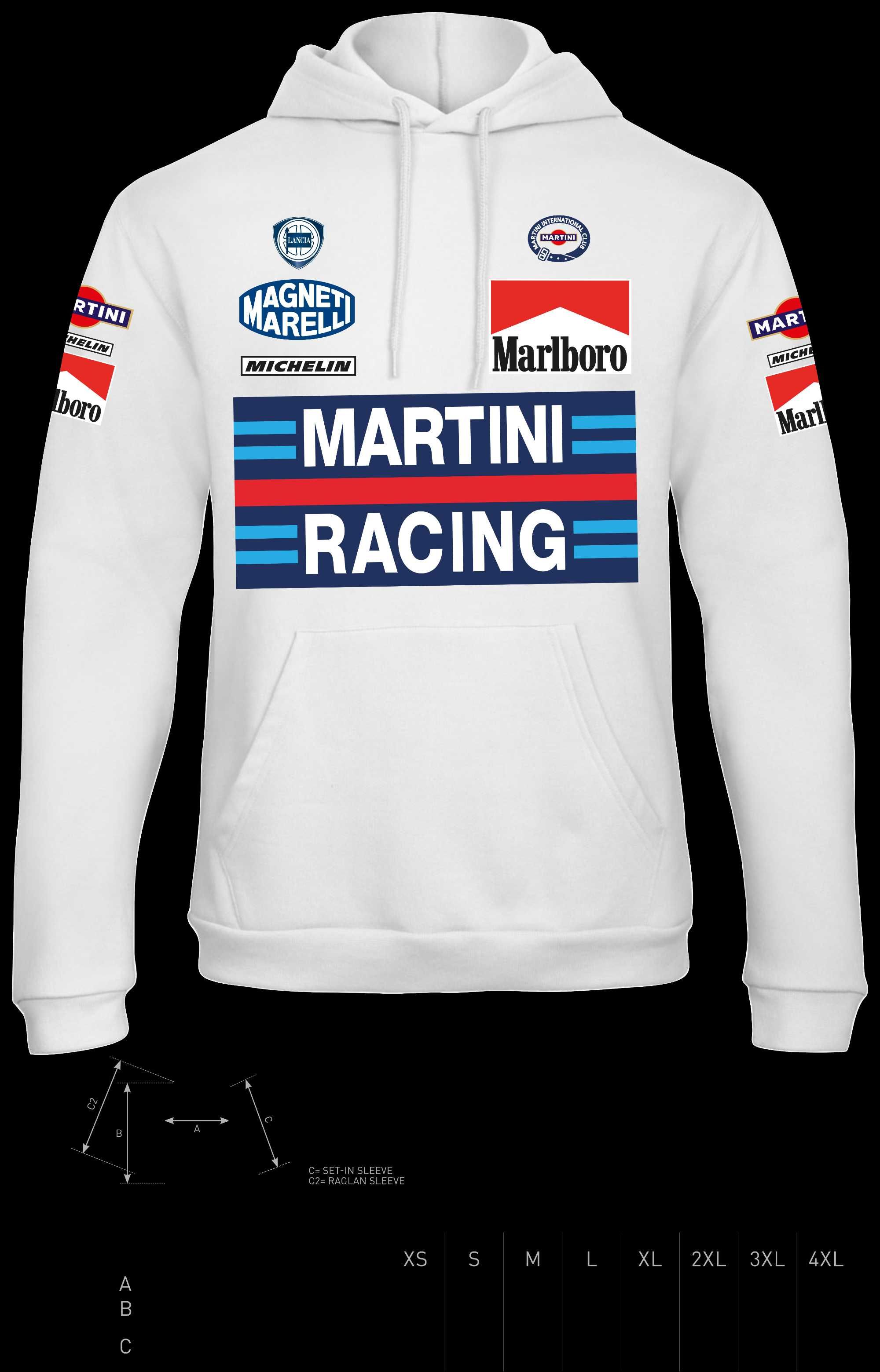 Hanorac fans Martini Racing alb idee cadou