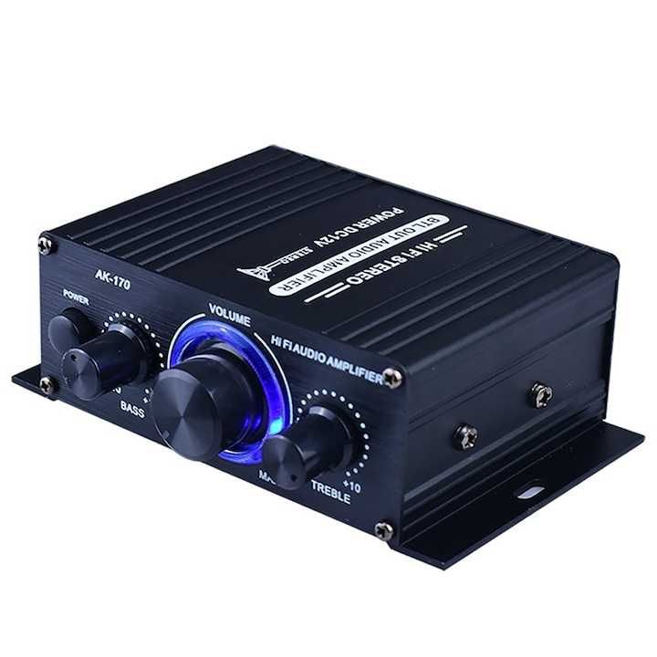 Amplificator audio,de putere,portabil,20Wx2,pentru masina si acasa,nou