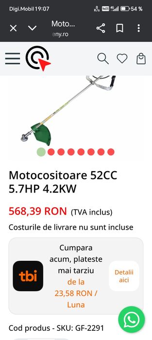 Motocoasă 6 cp noua micul fermier  GF 2291