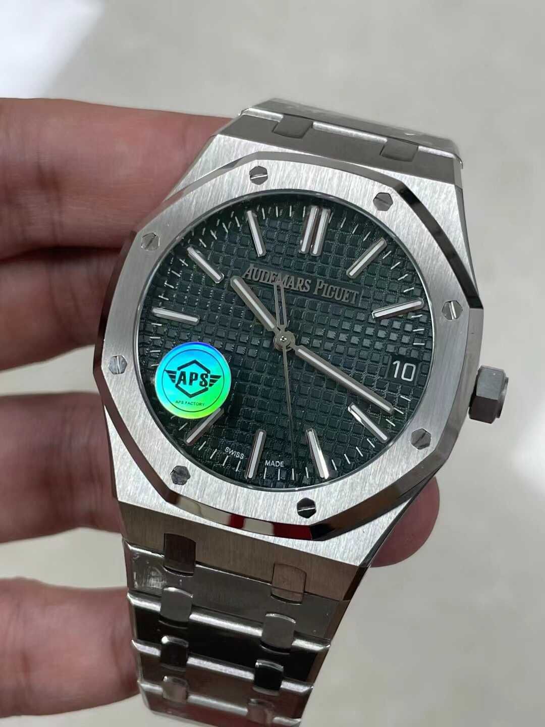 Audemars Piguet Royal oak argintiu verde / model nou