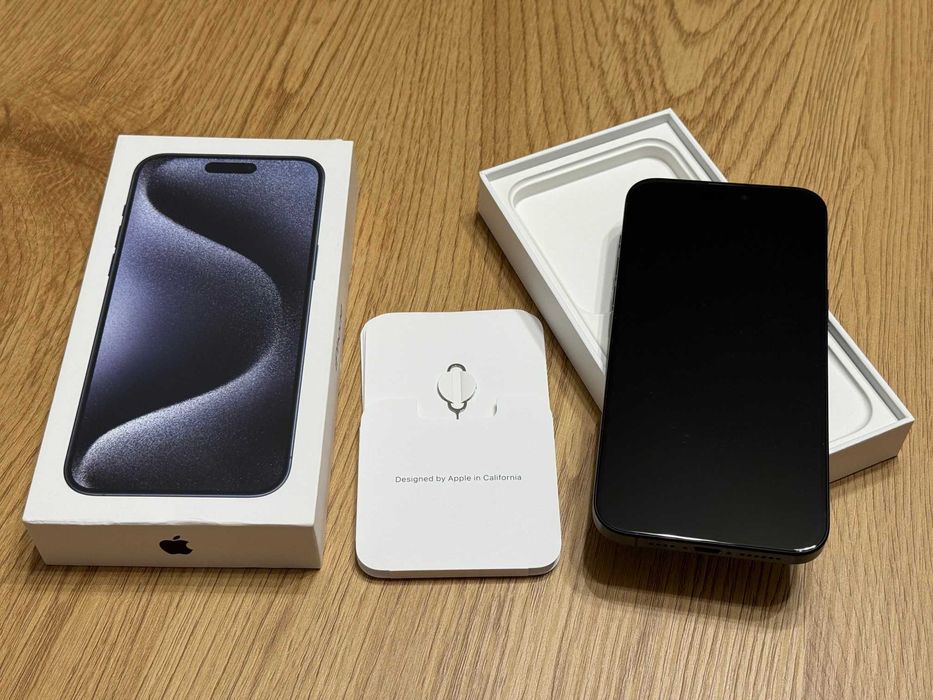Apple iPhone 15 Pro Max 256GB, Blue Titanium, 89% батерия