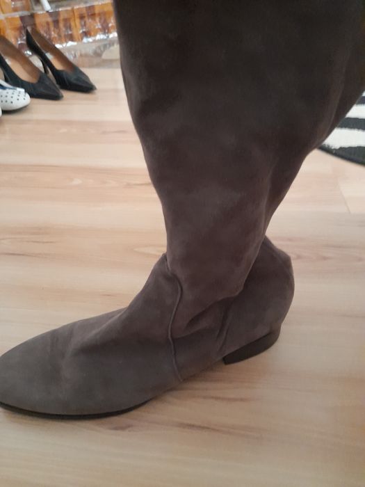 Cizme catifea gri