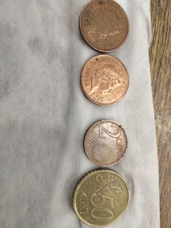 Monede euro și penny 2000
