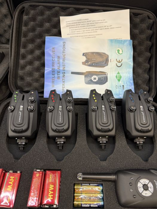 Set de 4 avertizori pentru pescuit, 4+1 WindBlade 2025 NEW