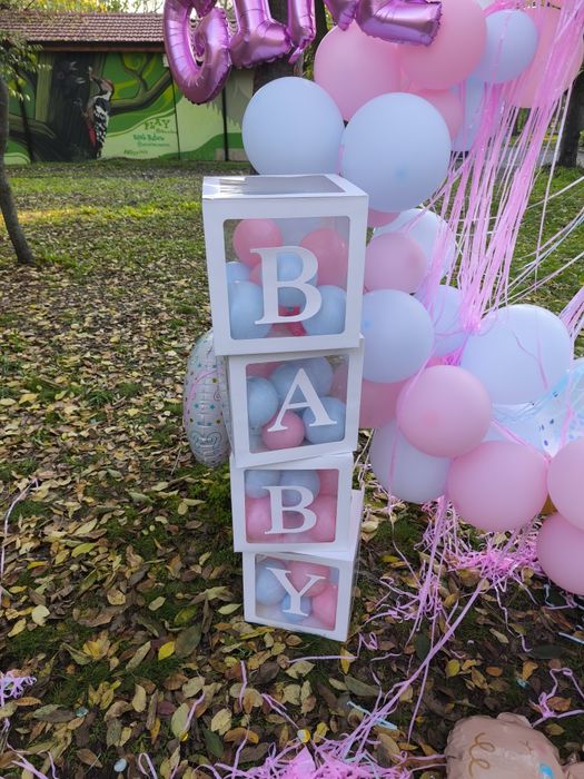 Прозрачни Кутии за балони с букви