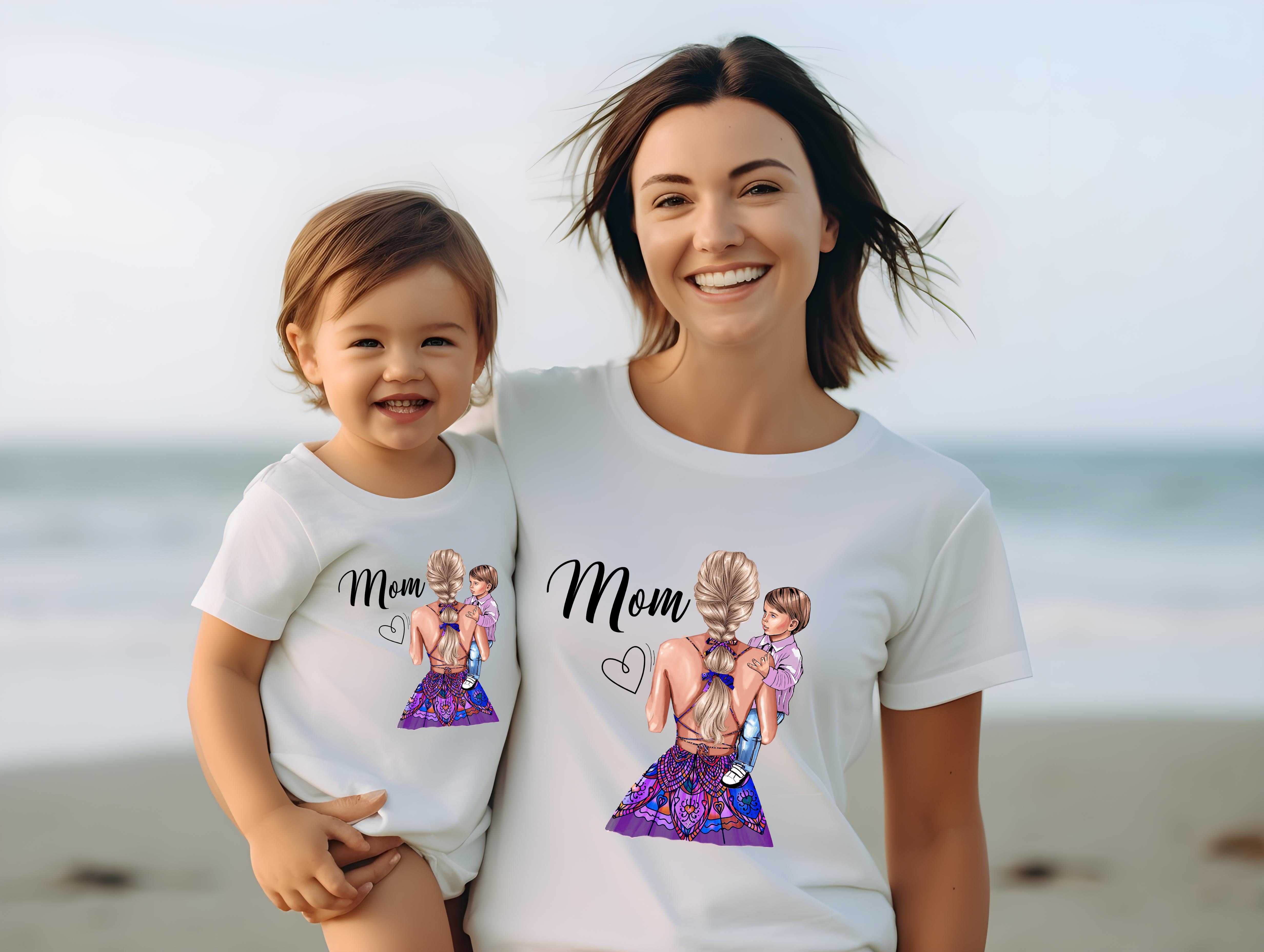 Еднакви тениски за Мама и Аз, Майка и дете