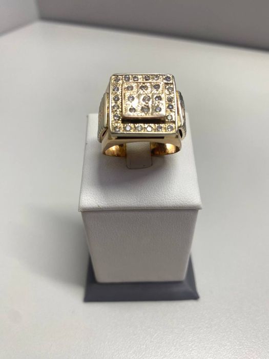 Золотая печатка с бриллиантами  #КН21251