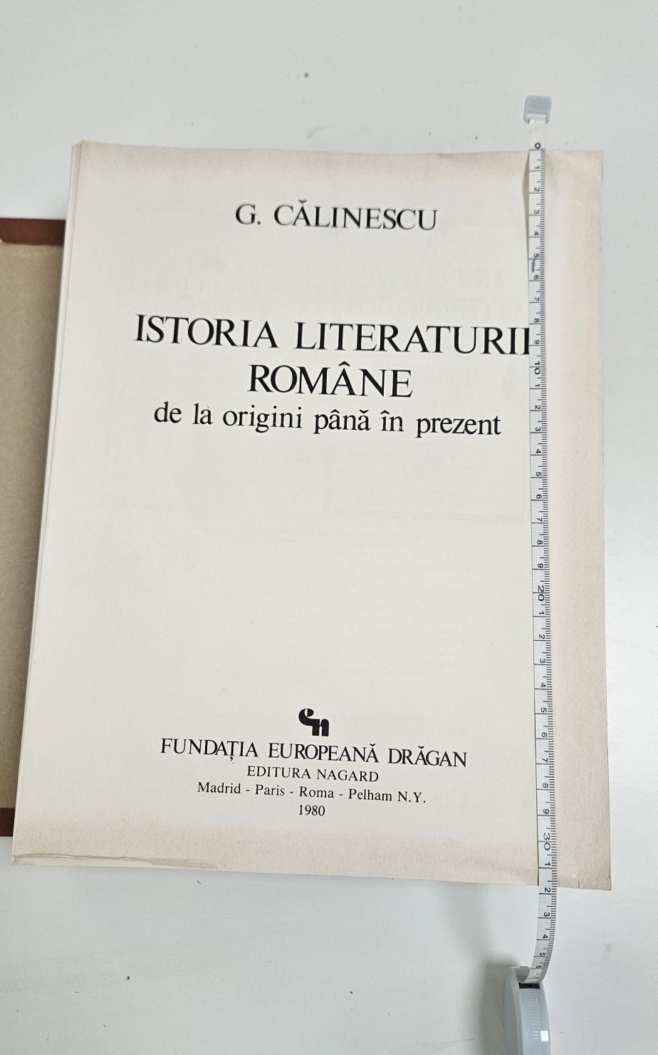 Carte istoria literaturii romane