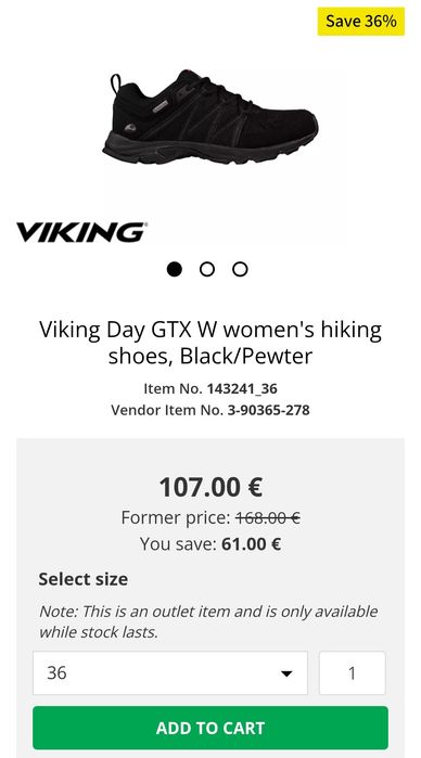 Ghete Viking Day Low Gore - Tex, pantofi hiking, munte, nr 36 EU