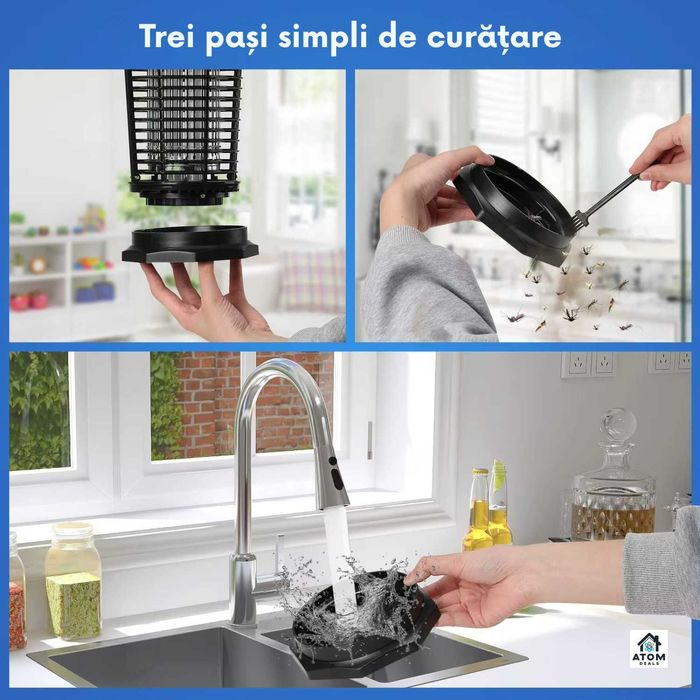 Lampa anti-tantari cu senzor lumina, anti molii, anti insecte,