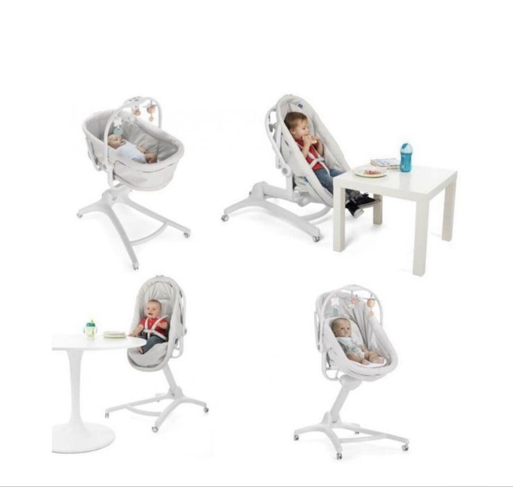 Chicco Baby Hug Air-patut, scaun de masa cu toate accesoriile incluse