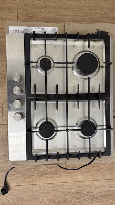 Газовая плита накладная, нержавеющая сталь