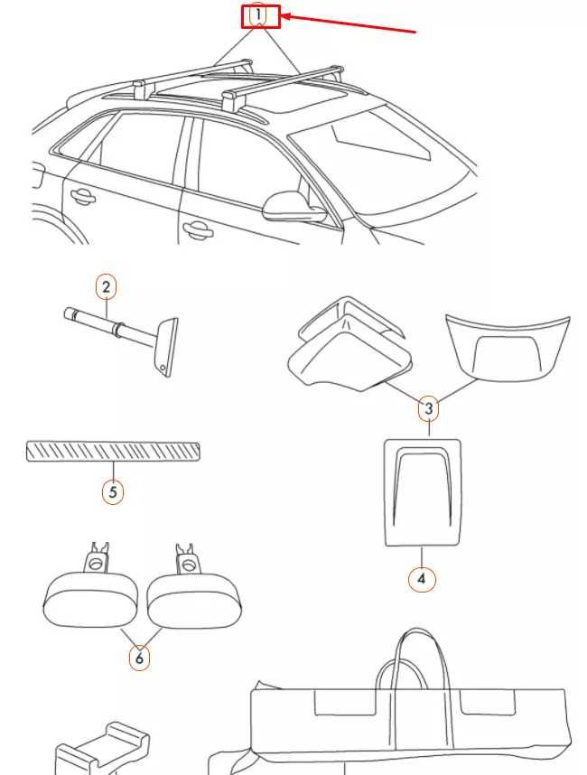 Оригинални Релски за багаж Audi A4 B8