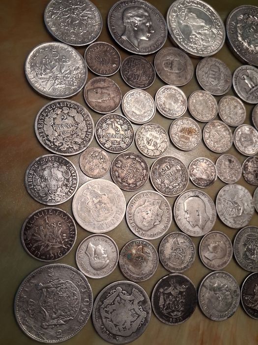 Lot monede din argint.