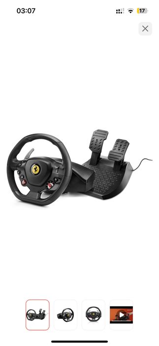 Игровой руль Thrustmaster T80 Ferrari 488 GTB Edition черный