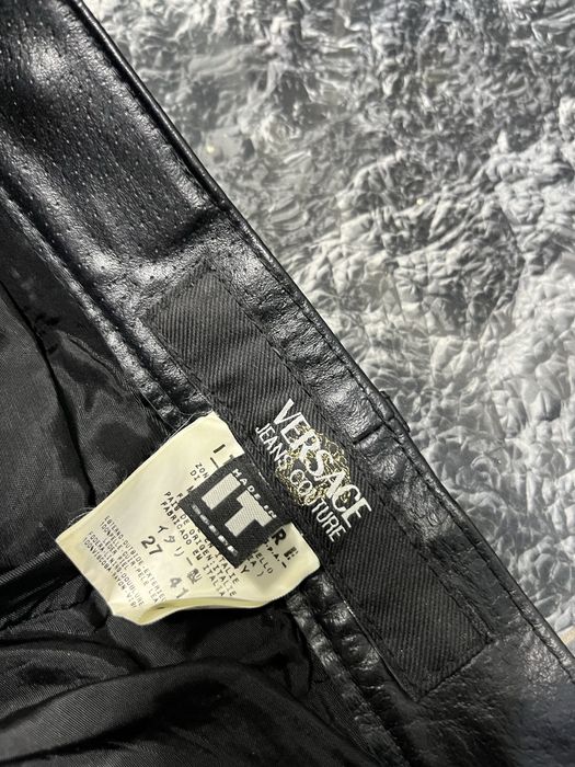 Pantaloni Versace Jeans Coutore Originali Made in Italy Piele Naturala