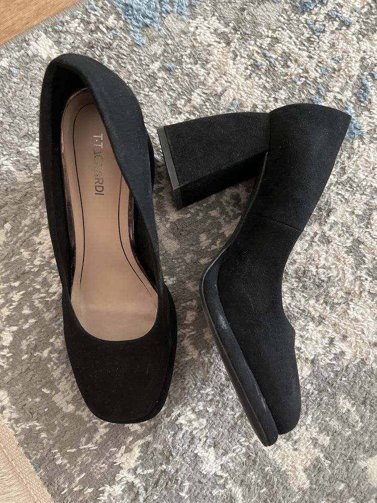 Туфли черный, каблук черный размер 39