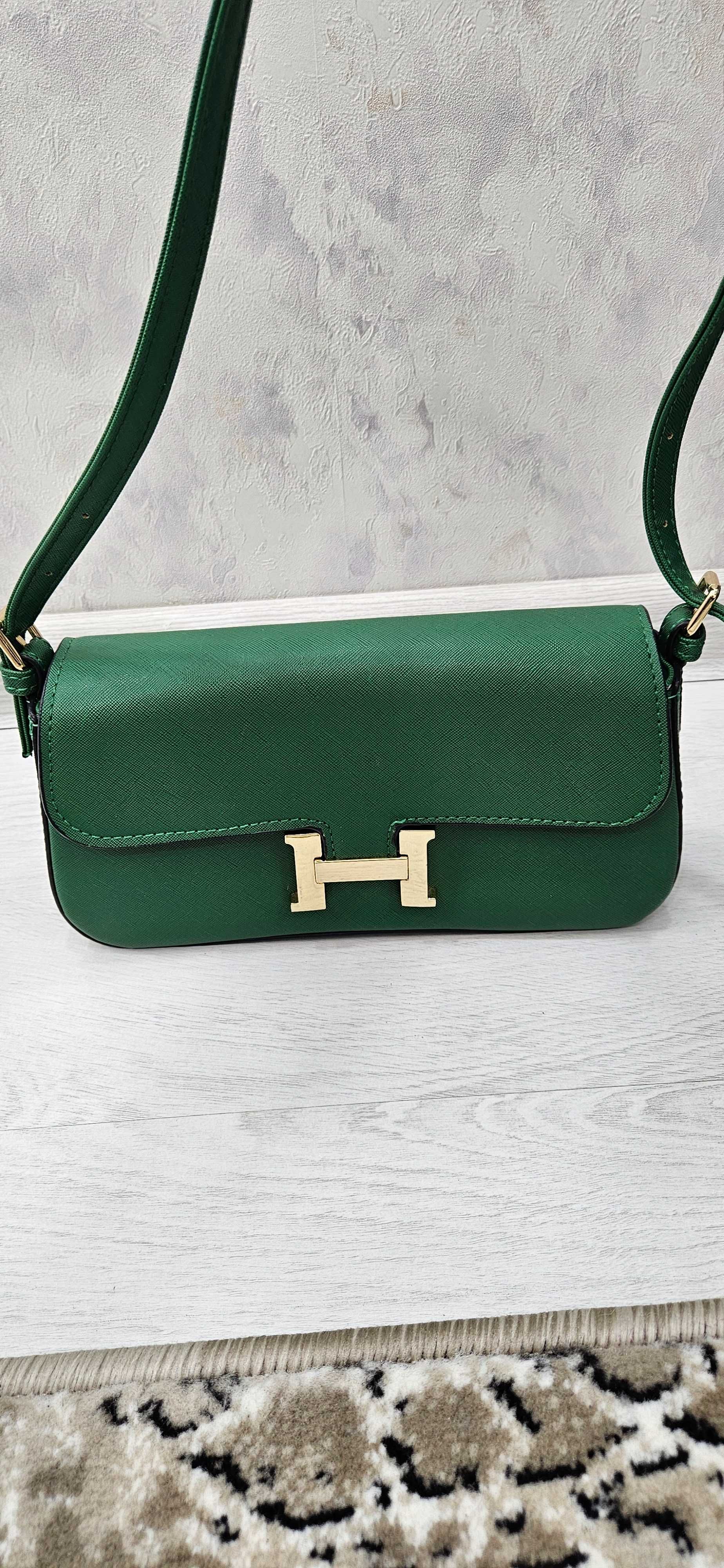 Hermes зеленая сумка