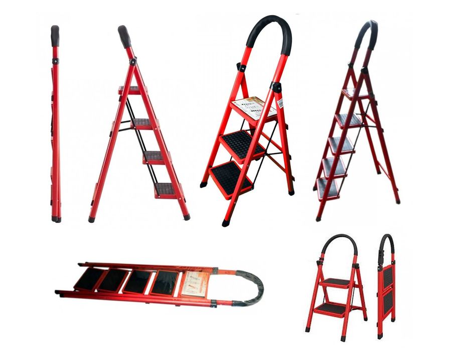 Scara pliabila (5cm) usoara, 2-3-4-5 trepte late, Platforma 30x20cm