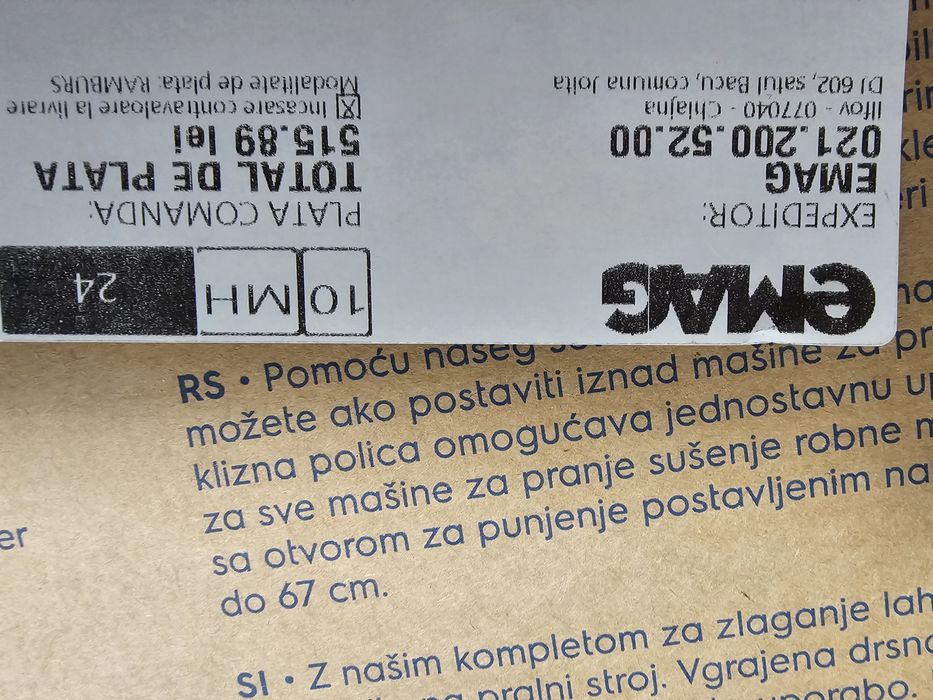 Kit suprapunere electrolux