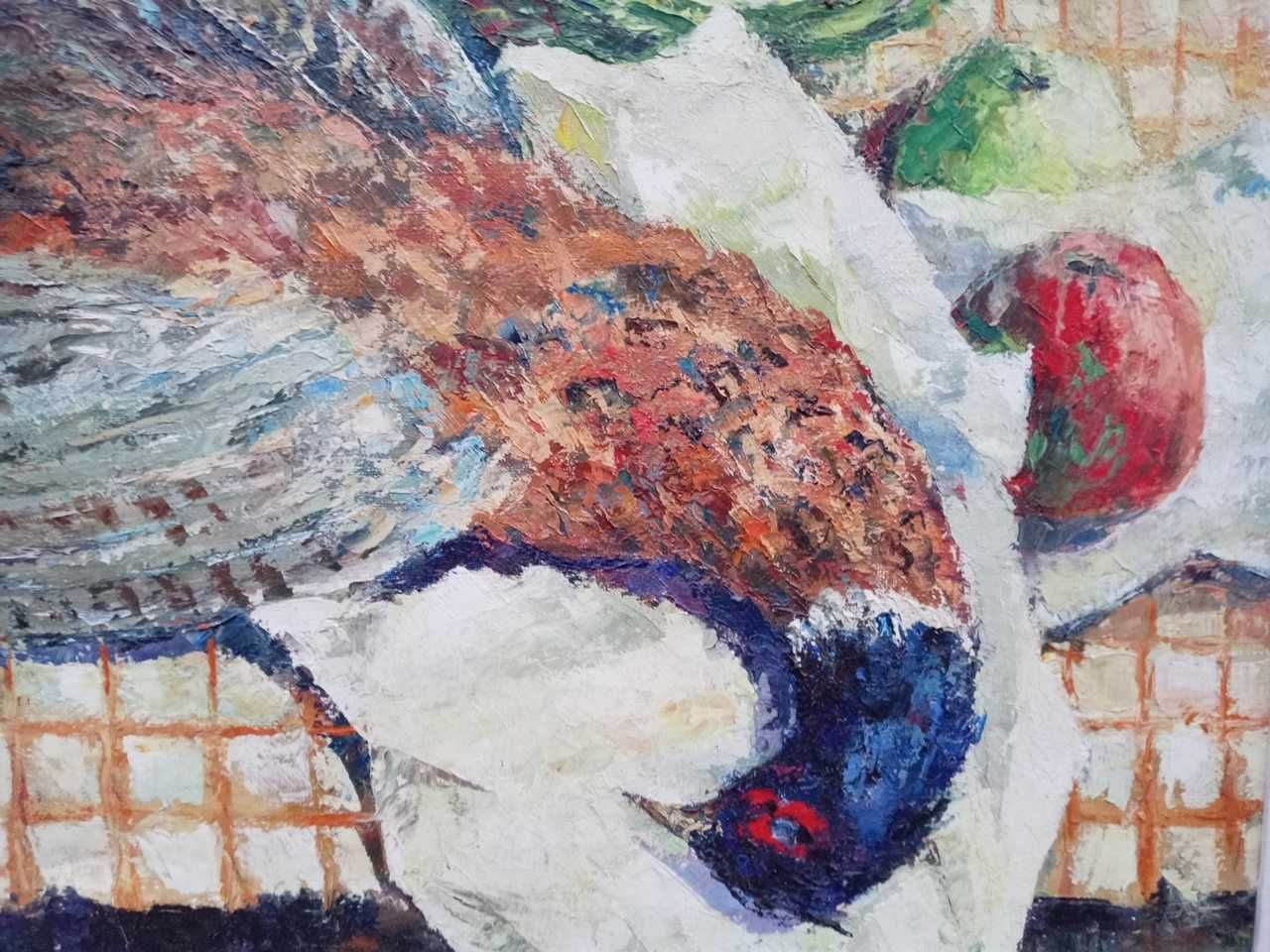 Tablou vechi - natura statica cu vanat  - semnat Georges Losse 76