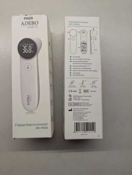 Termometru clinic ADEBO, contactless, pentru frunte, ureche și obiecte