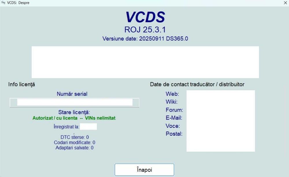 Tester VCDS HEX V2 ARM STM32F429 SOFT 25.3.2 EN/ 25.3.1 RO Septembrie