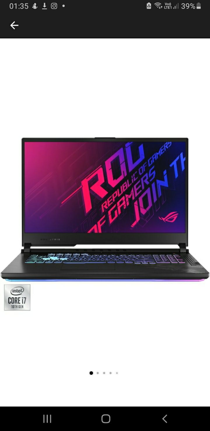 Laptop gaming ASUS ROG STRIX G17 + WINDOWS 11