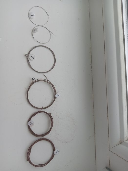 Струны для гитары, 6 штук