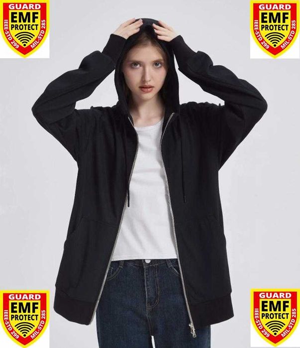 Екраниран Суичър от Сребърни Нишки Защита от Електромагнитно Излъчване