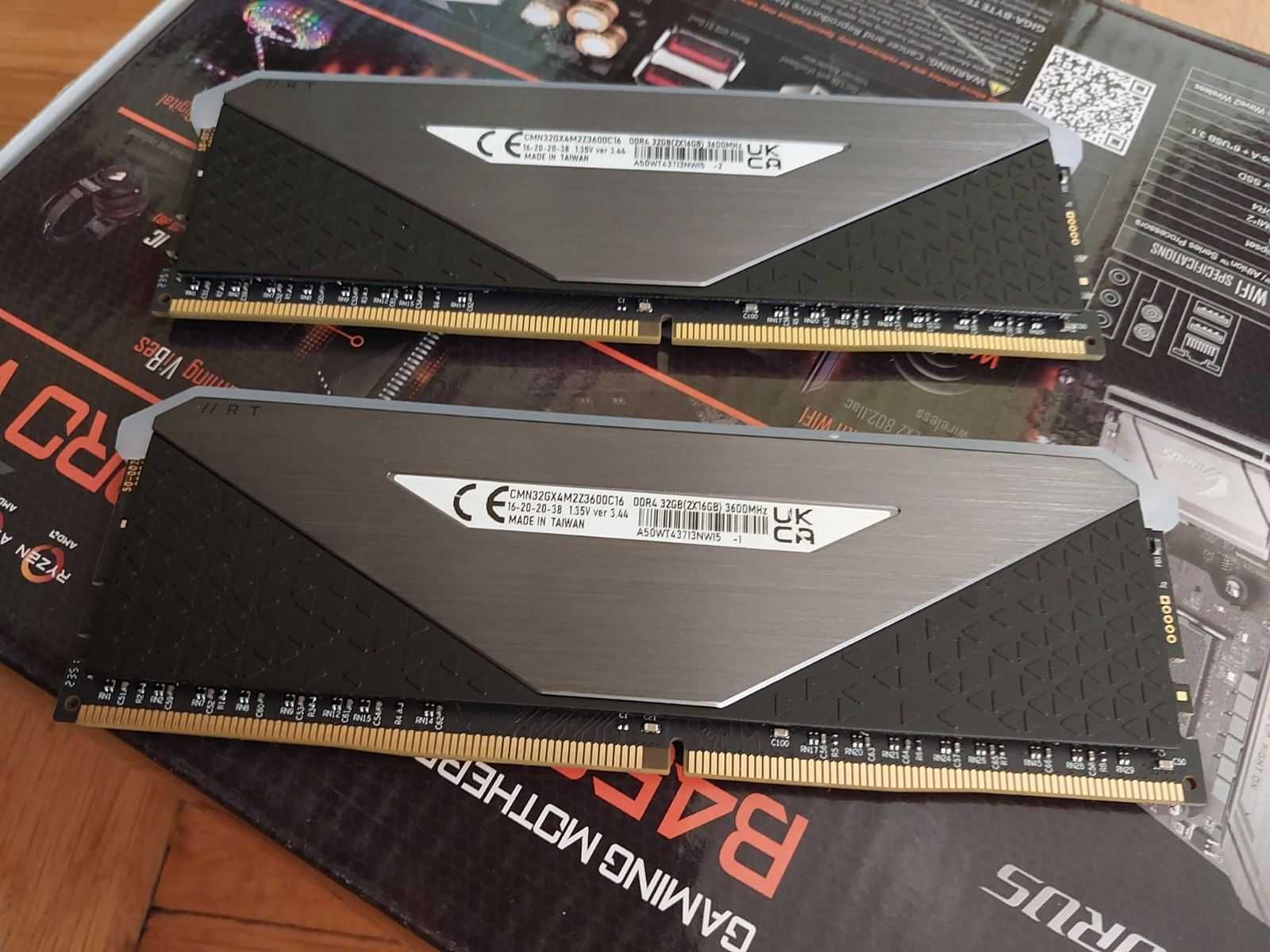 32GB DDR4 3600Mhz, CL16, RGB - G.Skill, Corsair, Crucial, Kingston