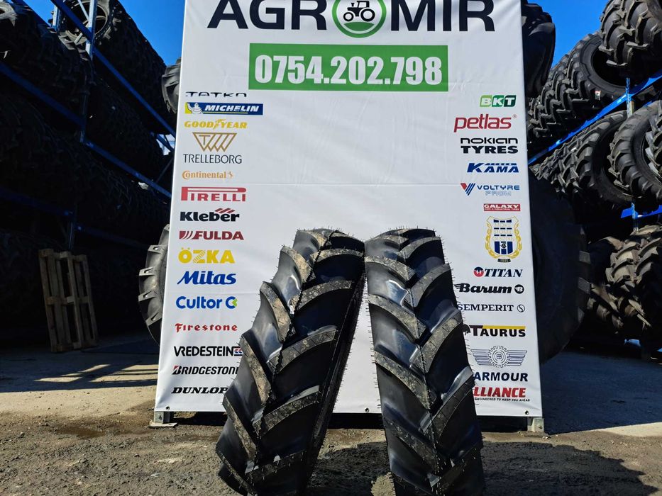 Anvelope noi 11.2-20 cu 8 pliuri pentru tractor fata marca OZKA